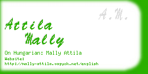 attila mally business card